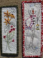 Machine Embroidery Bookmarks- Daisy and Frosty-by Turnberry Lane